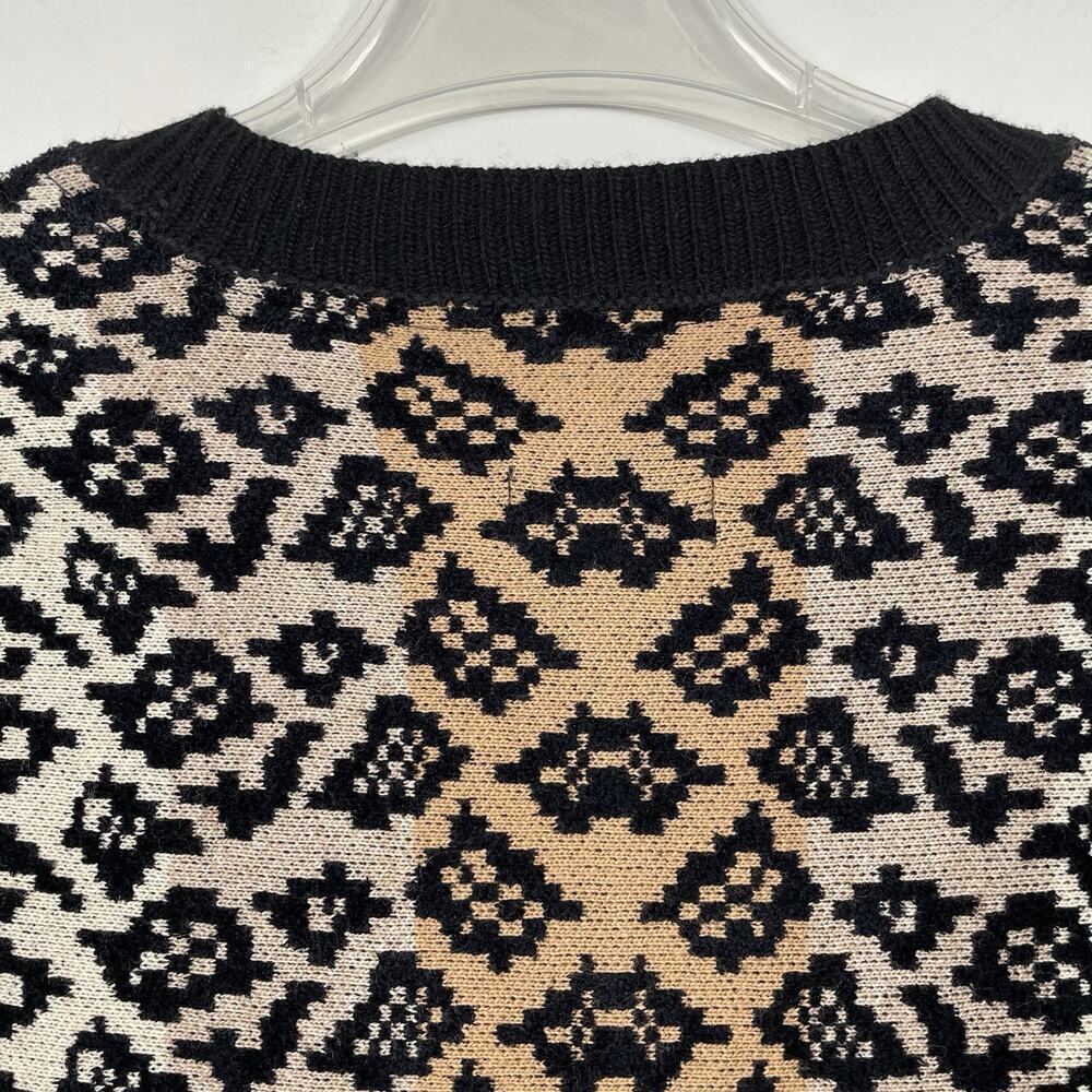 Anthropologie Maeve Ellinor Knit Top Size XS Leopard Print Wool Cashmere Blend - Picture 7 of 9